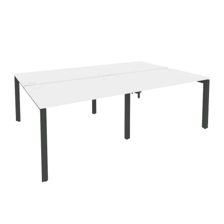 Рабочая станция на П-образном м/к Onix O.MP-D.RS-4.2.8 2360x1635x750 (Белый Бриллиант/Черный металл)