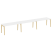 Рабочая станция на деревянных опорах Onix Wood OW.RS-3.4.7 4740x720x750 (Тиквуд Светлый/Дуб Темный)