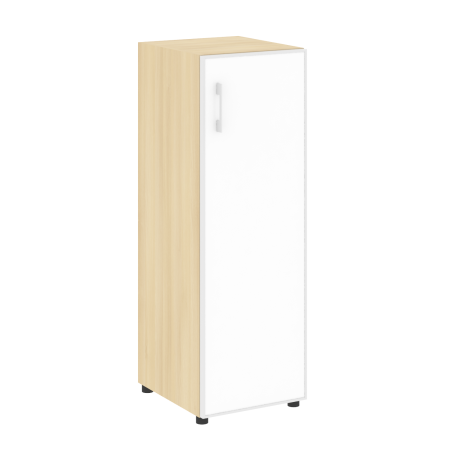 Шкаф для документов узкий со стеклом белым LT.SU-2.4 R (R) White (Акация Лорка)