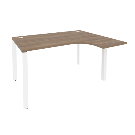 Стол эргономичный правый на П-образном м/к Onix O.MP-SA-3R 1380x1180x750 (Дуб Аризона/Белый Металл)