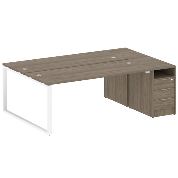 Рабочая станция Metal System Style БО.РС-СТП-2.5 2212x1475x750 (Вяз/Белый металл)