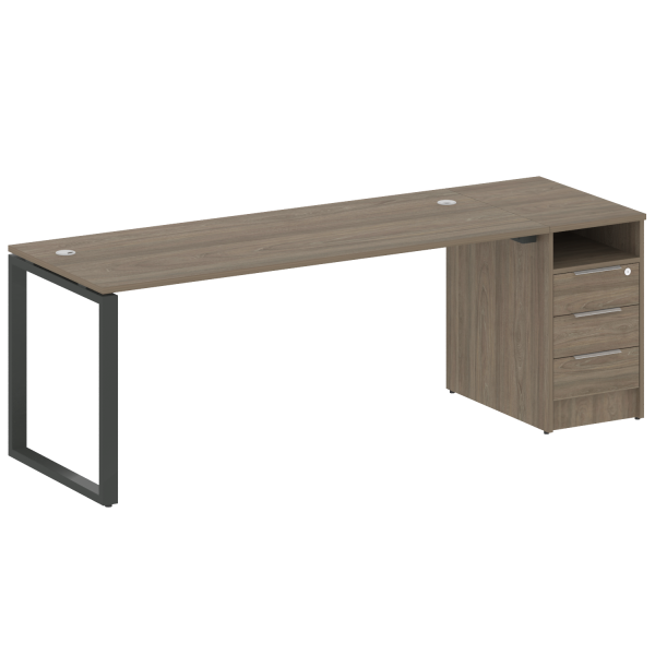 Рабочая станция Metal System Style БО.РС-СТП-1.5 2212x720x750 (Вяз/Антрацит металл)