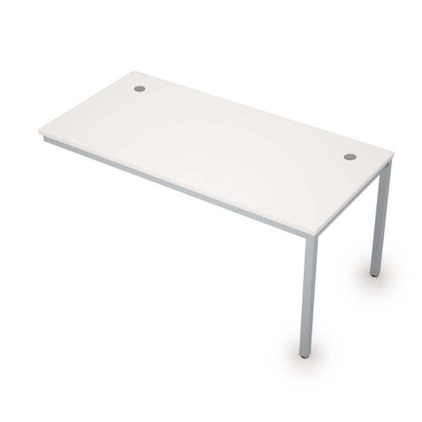 6МБК.184 Линейные бенч-системы, конечный модуль (1600x800x750) (Белый/Алюминий матовый)