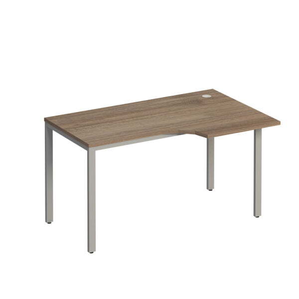 Стол эргономичный правый на металлокаркасе  Комфорт МП2 К 194 1400x900x750 (Дуб шамони темныйСерый)