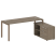 Рабочая станция с опорной тумбой правая Metal System Style БП.РС-СТС-2.5 Пр 1900x1520x750 (Дуб Наварра/Серый металл)