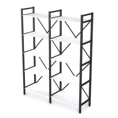 10СД.001 Стеллаж двойной (1560x400x2000) (Белый премиум)