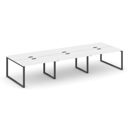 Рабочая станция 2-х сторонняя SN-6O.DRS-072 (3540х1432х750) (Белый/Металл Антрацит)