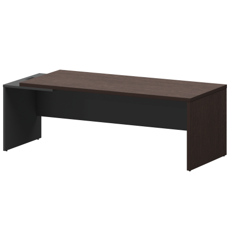 Стол руководителя левый Кортез KZ-22L 2200x900x750 (Дуб венге/Графит)
