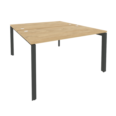 Рабочая станция на П-образном м/к Onix O.MP-D.RS-2.3.8 1380x1635x750 (Тиквуд Светлый/Черный металл)