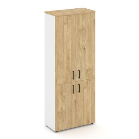 Шкаф высокий широкий SN.STS.E-104 (796х400х1982) (Белый/Тиквуд Светлый)
