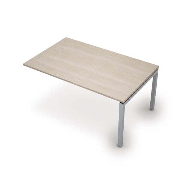 6МПК.504 Бенч-система для переговорных столов, конечный модуль (1600x1000x750) (Шамони светлый/Алюминий матовый)