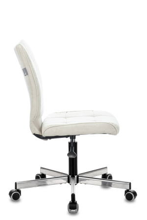 Кресло Бюрократ CH-330M/VELV20 без подлокотников молочный Velvet 20 крестовина металл (Компьютерное кресло CH-330M молочный)