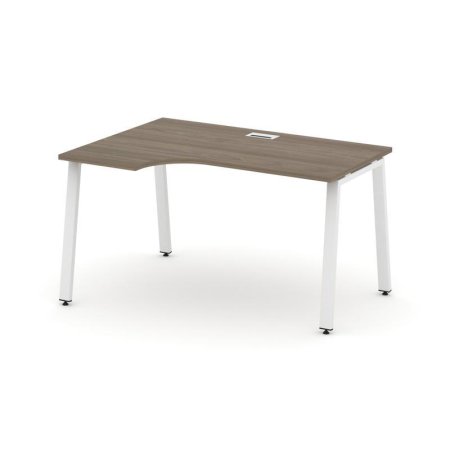 Стол рабочий эргономичный SN-6A.SPA-001(L) (1380х600/980х750) (Вяз Благородный/Металл Белый)