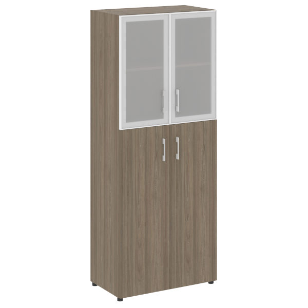 Шкаф комбинированный со стеклом в алюминиевой раме нужен топ LT.ST 1.7R 800x450x1990 (Вяз Благородный)