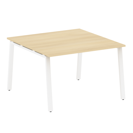 Стол для переговоров (1 столешница) на А-образном м/к Metal System Style БА.ПРГ-1.2 1200x1235x750 (Акация/Белый металл)