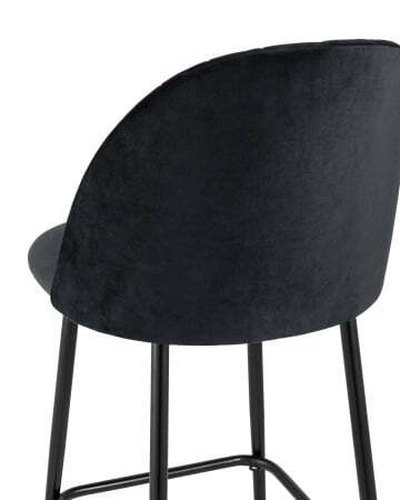 Стул полубарный Марсель велюр черный (Стул полубарный Марсель черный)