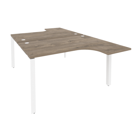 Рабочая станция на П-образном м/к Onix O.MP-D.SA-3 1380x2395x750 (Тиквуд Темный/Белый Металл)