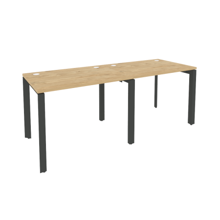 Рабочая станция на П-образном м/к Onix O.MP-RS-2.1.7 1960x720x750 (Тиквуд Светлый/Черный металл)