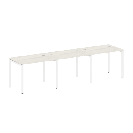 Рабочая станция на 3 раб. места Metal System Style БП.СМ-3.1 3000x720x750 (Акация/Антрацит металл)