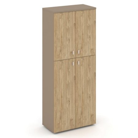 Шкаф высокий широкий ES.ST-1.8 (800х420х1977) (Латте/Тиквуд Светлый)