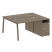 Рабочая станция с тумбой на А-образном м/к Metal System Style БА.РС-СТП-2.2 1612x1475x750 (Дуб наварра/Серый металл)