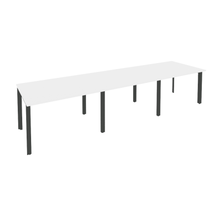 Стол переговорный Onix O.MP-PRG-3.2 3540x980x750 (Белый Бриллиант/Черный металл)