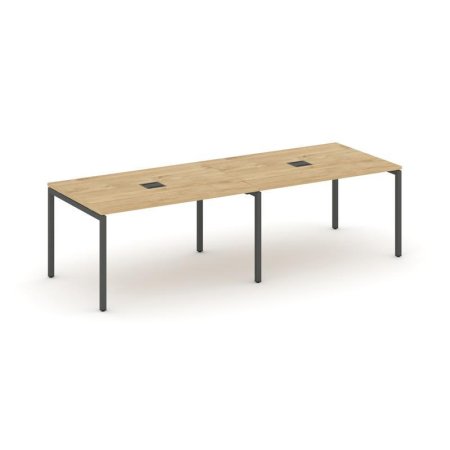 Стол переговорный SN-4P.SPRG-012 (2360х980х750) (Тиквуд Светлый/Металл Антрацит)