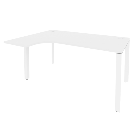 Стол эргономичный левый на П-образном м/к Onix O.MP-SA-4L 1580x1180x750 (Белый Бриллиант/Белый Металл)