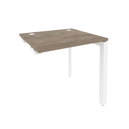 Стол-приставка на П-образном м/к к опорным элементам Onix O.MP-SPR-0.7 780x720x750 (Тиквуд Темный/Белый Металл)