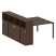 Рабочая станция с опорным шкафом-купе Metal System Style БП.РС-СШК-4.3 1910x2332x1098 (Дуб Наварра/Серый металл)