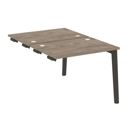 Стол-приставка двойной на деревянных опорах Onix Wood OW.D.SPR-1.7 980x1475x750 (Тиквуд Темный/Дуб Темный)