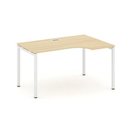 Стол рабочий эргономичный SN-4P.SPA-021(R) (1380х800/980х750) (Акация Лорка/Металл Белый)