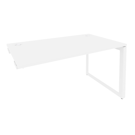 Стол-приставка на О-образном м/к к опорным элементам Onix O.MO-SPR-3.8 1380x800x750 (Белый Бриллиант/Белый Металл)