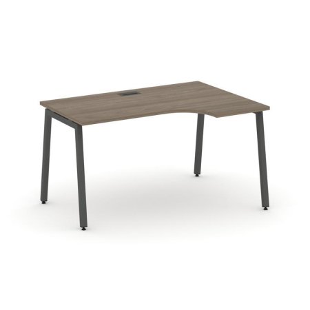 Стол рабочий эргономичный SN-4A.SPA-011(R) (1380х700/980х750) (Вяз Благородный/Металл Антрацит)