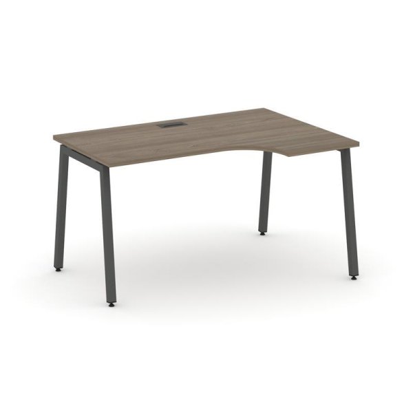 Стол рабочий эргономичный SN-4A.SPA-001(R) (1380х600/980х750) (Вяз Благородный/Металл Антрацит)