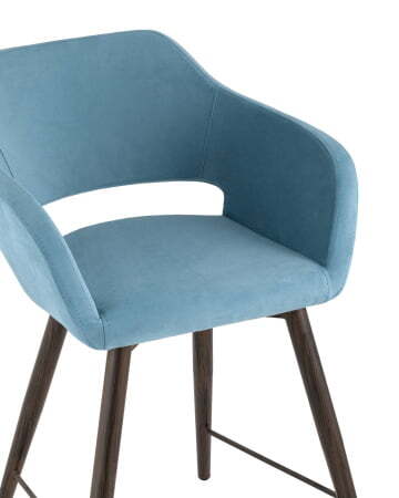 Стул полубарный Саймон велюр пыльно-голубой (Стул полубарный Саймон пыльно-голубой)