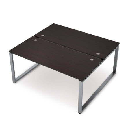 6МБ-О.6267 Бенч-система на 2 рабочих места (1000x1235x750) (Венге/Алюминий матовый)