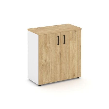 Шкаф низкий широкий SN.STS.E-301 (796х400х833) (Белый/Тиквуд Светлый)