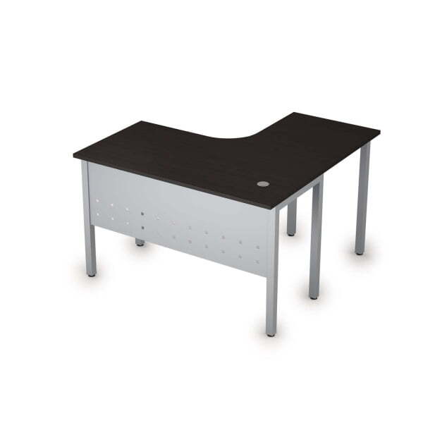 Стол письменный на металлокаркасе левый одиночная опора заказывается отдельно Стиль 2МК.128 1200x120 (ВенгеСерый)