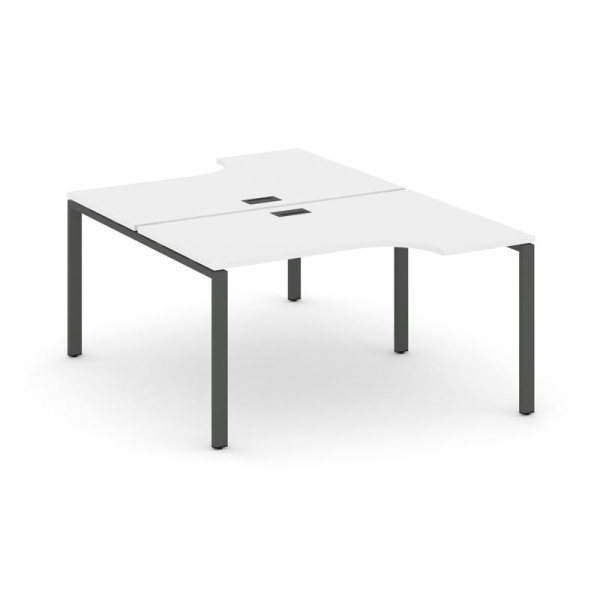 Рабочая станция эргономичная SN-6P.DRPA-001 (1380х1232/1992х750) (Белый/Металл Антрацит)