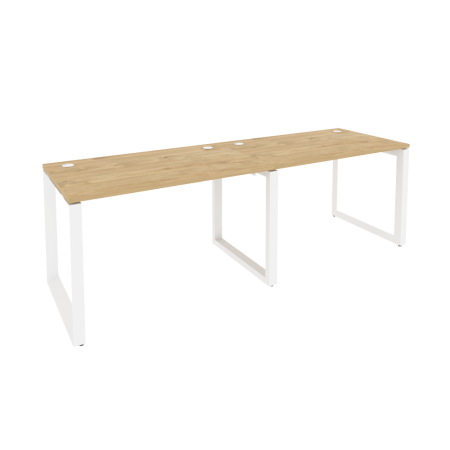 Рабочая станция на О-образном м/к Onix O.MO-RS-2.2.7 2360x720x750 (Тиквуд Светлый/Белый Металл)