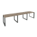 Рабочая станция на О-образном м/к Onix O.MO-RS-3.2.8 3540x800x750 (Тиквуд Темный/Белый Металл)