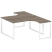 Рабочая станция криволинейная Metal System Style БО.РАС-СА-2.4 1600x2435x750 (Дуб Наварра/Серый металл)