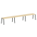 Рабочая станция на 3 рабочих места на А-образном м/к Metal System Style БА.СМ-3.4 4800x720x750 (Дуб наварра/Серый металл)