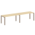 Рабочая станция на 2 раб.места Metal System Style БП.СМ-2.4 3200x720x750 (Дуб Наварра/Серый металл)