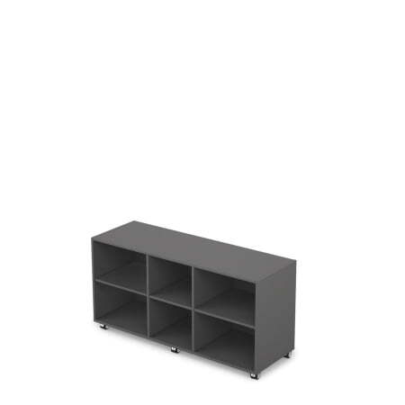 10Т.006.1 Короб тумбы сервисной, мобильной (1300x434x663) (Graphit matt)