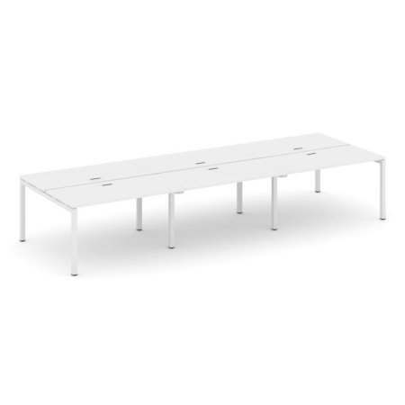 Рабочая станция 2-х сторонняя SN-5P.DRS-062 (3540х1232х750) (Белый/Металл Белый)