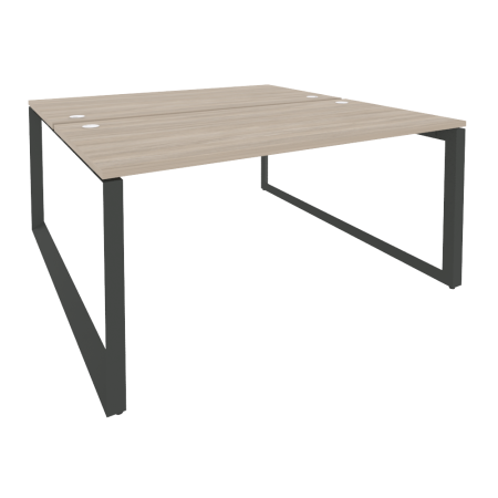 Рабочая станция на О-образном м/к Onix O.MO-D.RS-2.4.8 1580x1635x750 (Дуб Аттик/Черный металл)