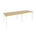 Рабочая станция на П-образном м/к Onix O.MP-RS-2.2.8 2360x800x750 (Тиквуд Темный/Белый Металл)