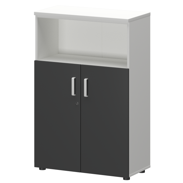 Шкаф Смарт СМШ-38Д2 Тип1 792x380x1214 (Белый/Графит)